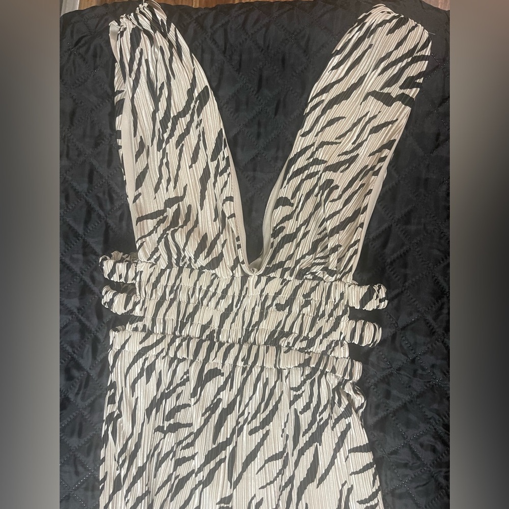 Heart & Heels Zebra Print Jumpsuit